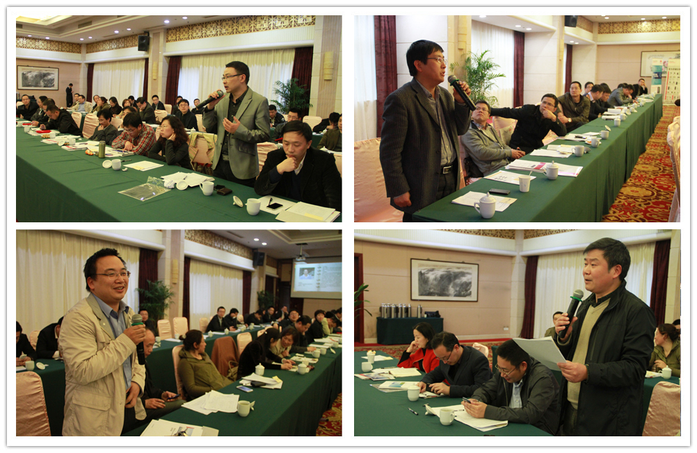 新会员浙江优创信息技术有限公司马青浙总经理和宁波市中级法院行政装备处副处长崔慧海博士正在进行自我介绍、2位委员正在推荐